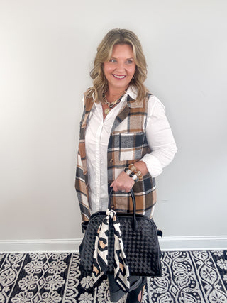 Rhonda Woven Tote | Black