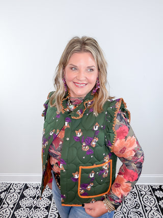 Pressed Petals Mesh Top