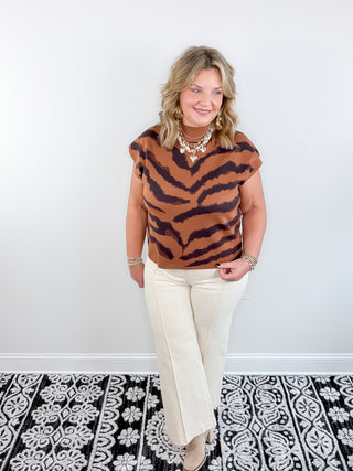 Feline Fine Sweater | Camel