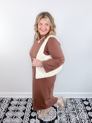 Timeless Ease Midi Dress | Coffee