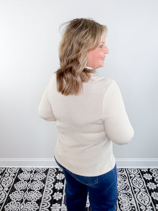 Ribbed In Style Sweater | Pearl