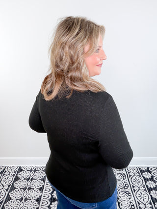 Ribbed in Style Sweater | Black
