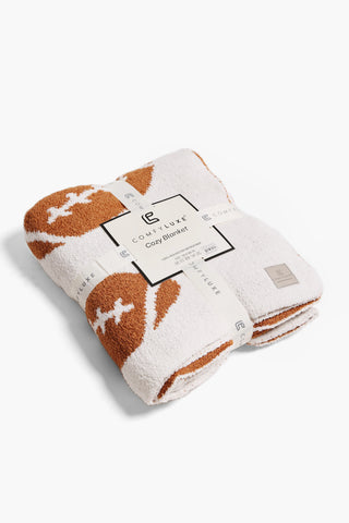Football Print Cozy Blanket