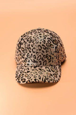 Leopard Print Baseball Caps