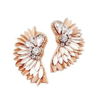 "Treasure Jewels" Glam Angel Wing Earrings Gold