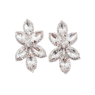 "Treasure Jewels" Glenda Glam Crystal Earrings Silver