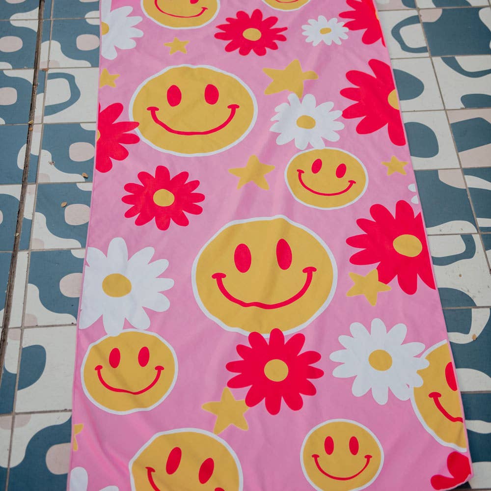 Happy Face Quick Dry Pool Towel