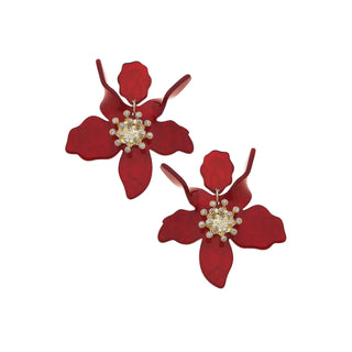 Chloe Resin Flower Statement Earrings