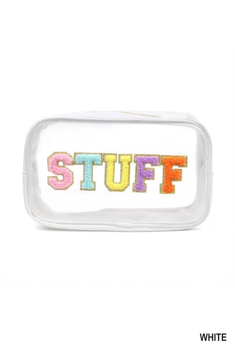 Stuff Letter Clear Cosmetic Bag