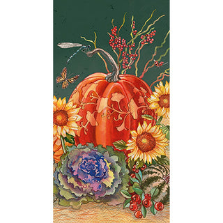 Pumpkins And Sunflowers Paper Guest Towels