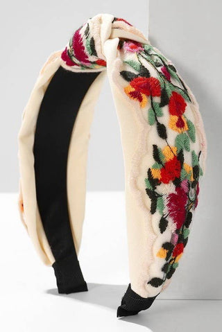 Floral Embroidery Headband