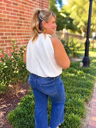 The Gathered Girl Top | White