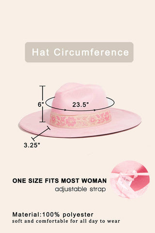 Flower Ribbon Bow Fedora Hat