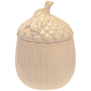 10" Tall Acorn Stoneware Cookie Jar