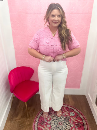 Celeste White Wide Leg Denim
