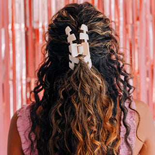 Classic Almond Beige Large Hair Clip