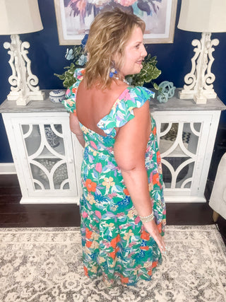 Hibiscus Haze Maxi Dress
