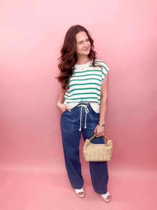 Nauti Green Sleeveless Sweater