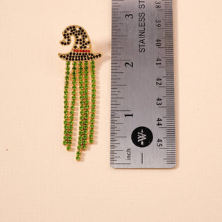 Witch Hat Rhinestones Dangling Earrings