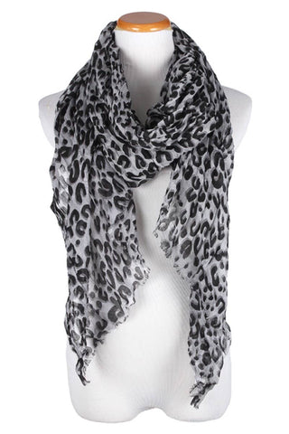 Leopard Oblong Wrap Scarf