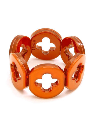 Orange Resin Clover Bracelet