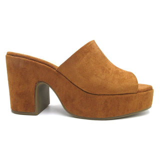 Tayla Suede Platform Sandal - Whiskey