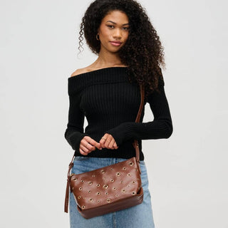 Taran Grommet Crossbody Chocolate