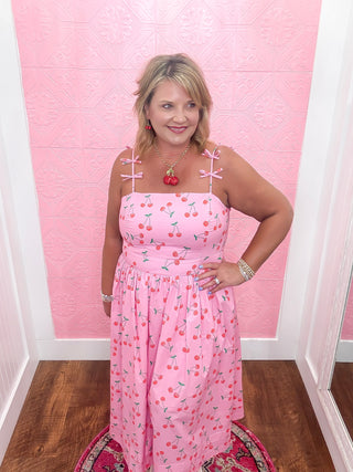 Cherry Darling  Midi Dress
