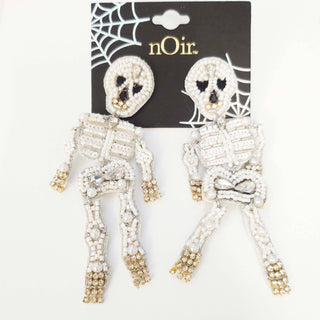 Skeleton Seed Bead Earrings