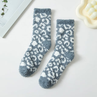 Fuzzy Sleep Socks | Leopard