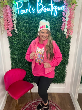 Christmas Tree Pastel Coquette Sweatshirt