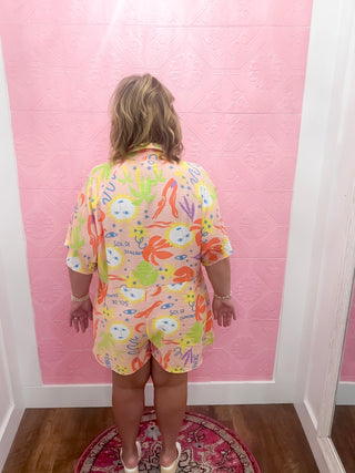 Weekend Wanderer Romper - Peach