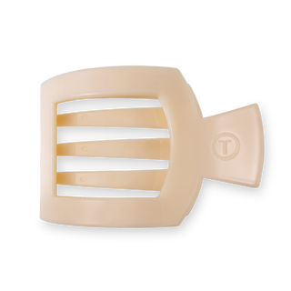 Almond Beige Large Flat Square Clip