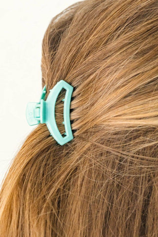 Open Totally Turquoise Tiny Hair Clip