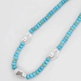 Treasure Jewels | Turquoise Pearl Gemstone Necklace