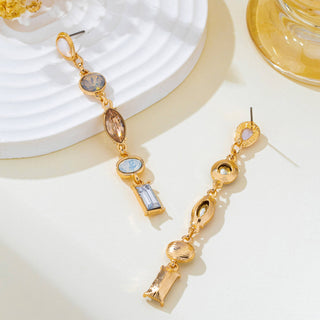 Gemstone Linear Drop Earrings
