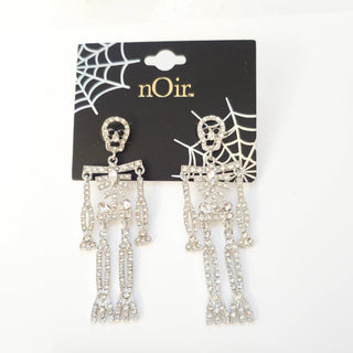 Rhinestone Skeleton Earrings