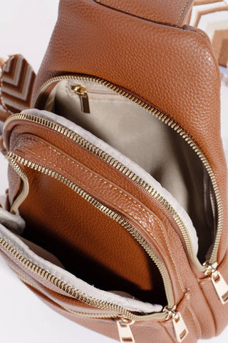 Chevron Strap Sling Bag