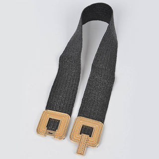 Gold Buckle Stretch Belt