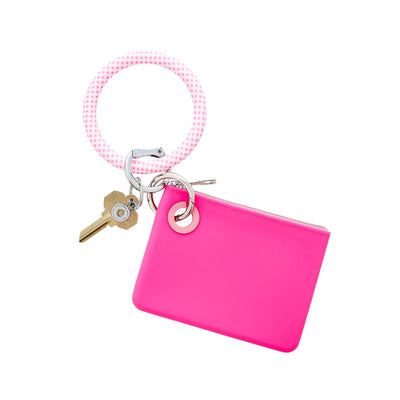Silicone Big O® Key Ring - Gingham Tickled Pink