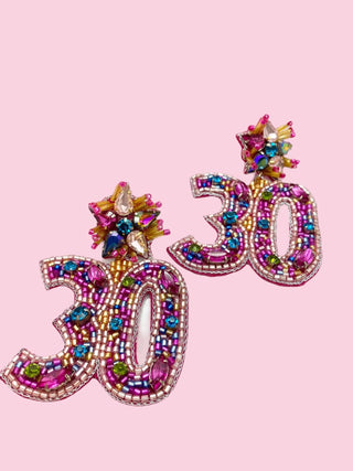 #30 Birthday Beaded Earrings