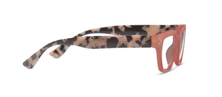 Flora Reading Glasses Coral/Black Marble
