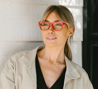 +3.00 Bowie Reading Glasses Red