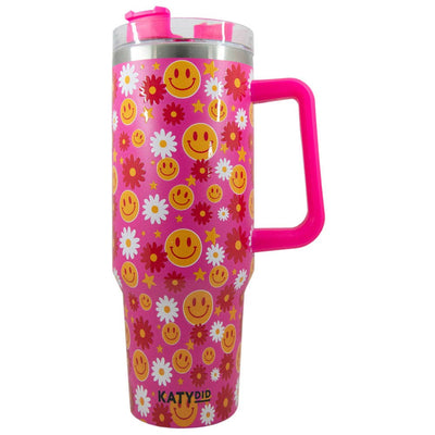 Happy Face Stainless Steel Tumbler Cup