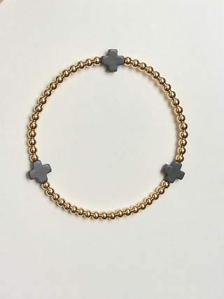 Signature Cross Color 3MM Gold Bracelets