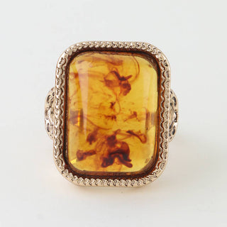 Tortoise Marble Stone Ring | Adjustable