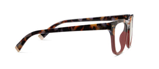 Faye Reading Glasses Grey Botanico/Dark Red