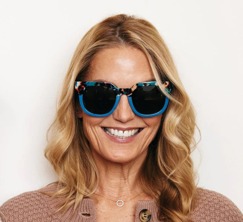 +1.50 Carpe Diem Reading Sunglasses Teal Botanico