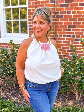 The Gathered Girl Top | White