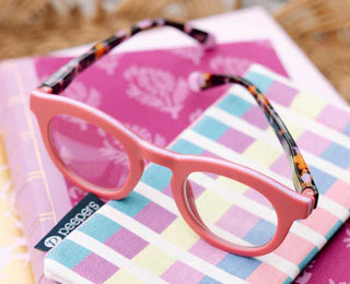 Saffron Reading Glasses - Strawberry/Pink Botanico